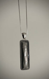 Silver Sheen Obsidian Pendant