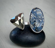 Load image into Gallery viewer, Faceted Pyrite &amp; Marcasite Open Ring