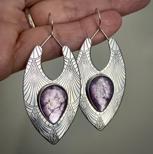 Load image into Gallery viewer, Lepidolite Art Deco Earring